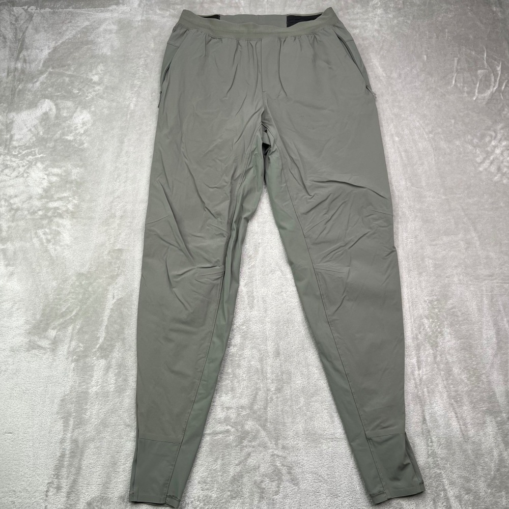 Lululemon Surge Jogger Mens Medium Sage Green Solid Zipper Pockets Running Pants